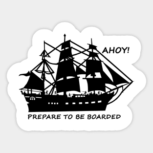 Ahoy! Pirate Ship Sticker